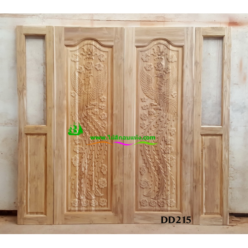 ประตูไม้สักบานคู่ รหัส DD215